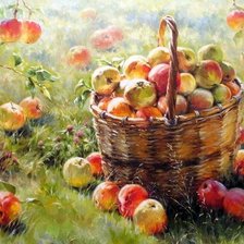 Схема вышивки «НАТЮРМОРТ С ЯБЛОКАМИ»