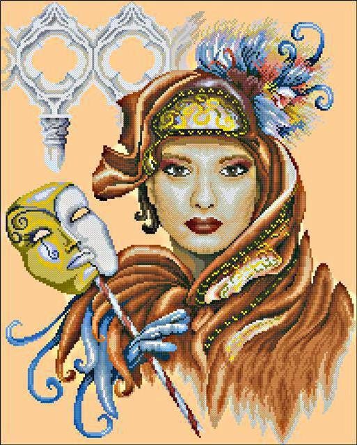 Девушка с маской - девушка, венеция, маска - оригинал