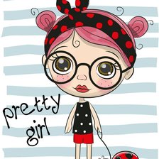 Схема вышивки «девочка»