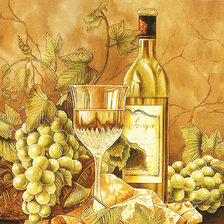 Схема вышивки «Серия "Натюрморты".  Вино и виноград»