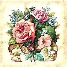 Схема вышивки «цветы»