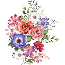 Схема вышивки «цветы»