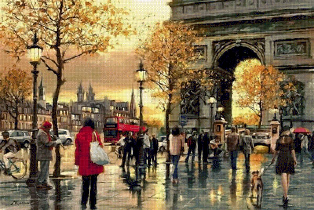 Arc de Triomph. Paris. - richard macneil art.cityscape. - предпросмотр