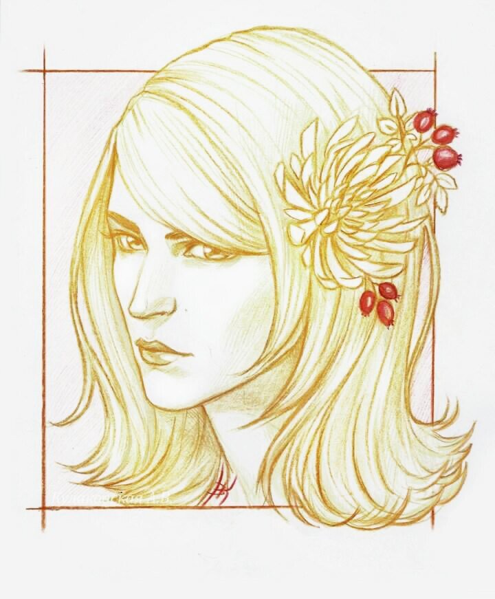 рисунок - девушка, портрет - оригинал
