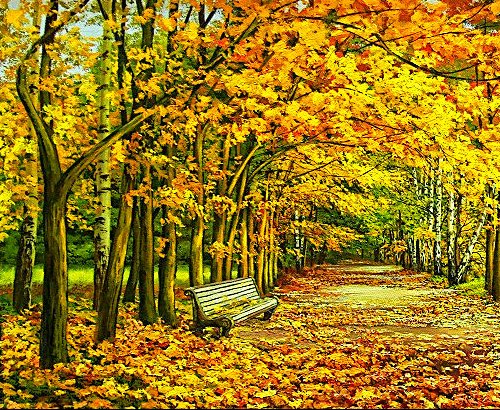 Осенний пейзаж. 1 часть - листья, парк, осень - оригинал