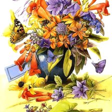 Схема вышивки «цветы»