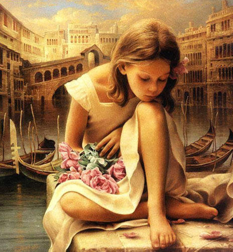 Венеция - девушка, город, арт, фэнтези, венеция - оригинал