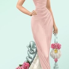 Схема вышивки «LADY IN PINK»