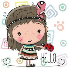 Схема вышивки «девочка»