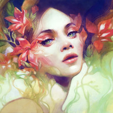 Схема вышивки «девушка»