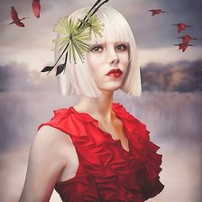 Схема вышивки «Девушка»