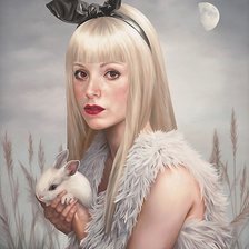 Схема вышивки «Девушка»