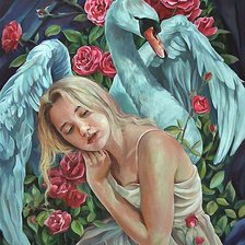 Схема вышивки «Девушка»