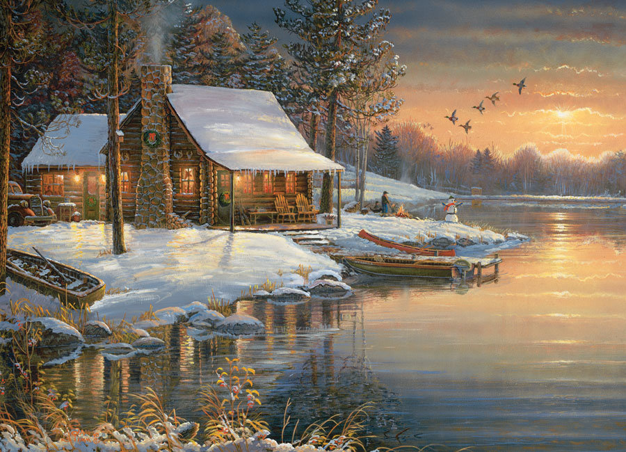 The Good Life. - sam timm painter.snowscenes.christmas.people. - оригинал
