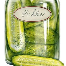 Схема вышивки «БАНКА ОГУРЦОВ»