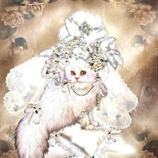 Схема вышивки «кошечка»