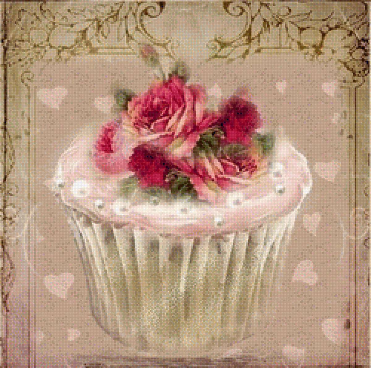 ПИРОЖЕНОЕ С РОЗАМИ - торты-пирожные - предпросмотр