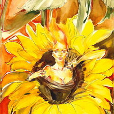 Схема вышивки «Девушка»