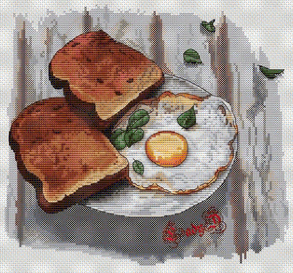 ЯИЧНИЦА С ХЛЕБОМ - еда - предпросмотр