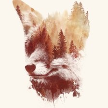 Схема вышивки «лиса»