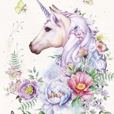 Схема вышивки «единорог»