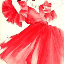 Схема вышивки «Девушка»