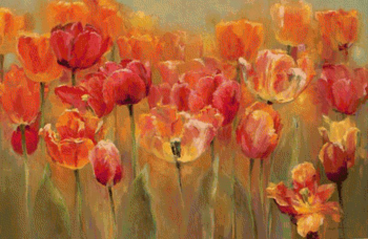 ТЮЛЬПАНЫ - by marilyn hageman, пейзаж, тюльпаны - предпросмотр