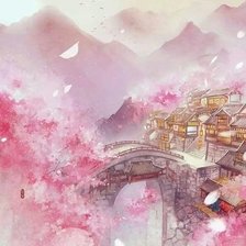 Схема вышивки «Розовые тона»