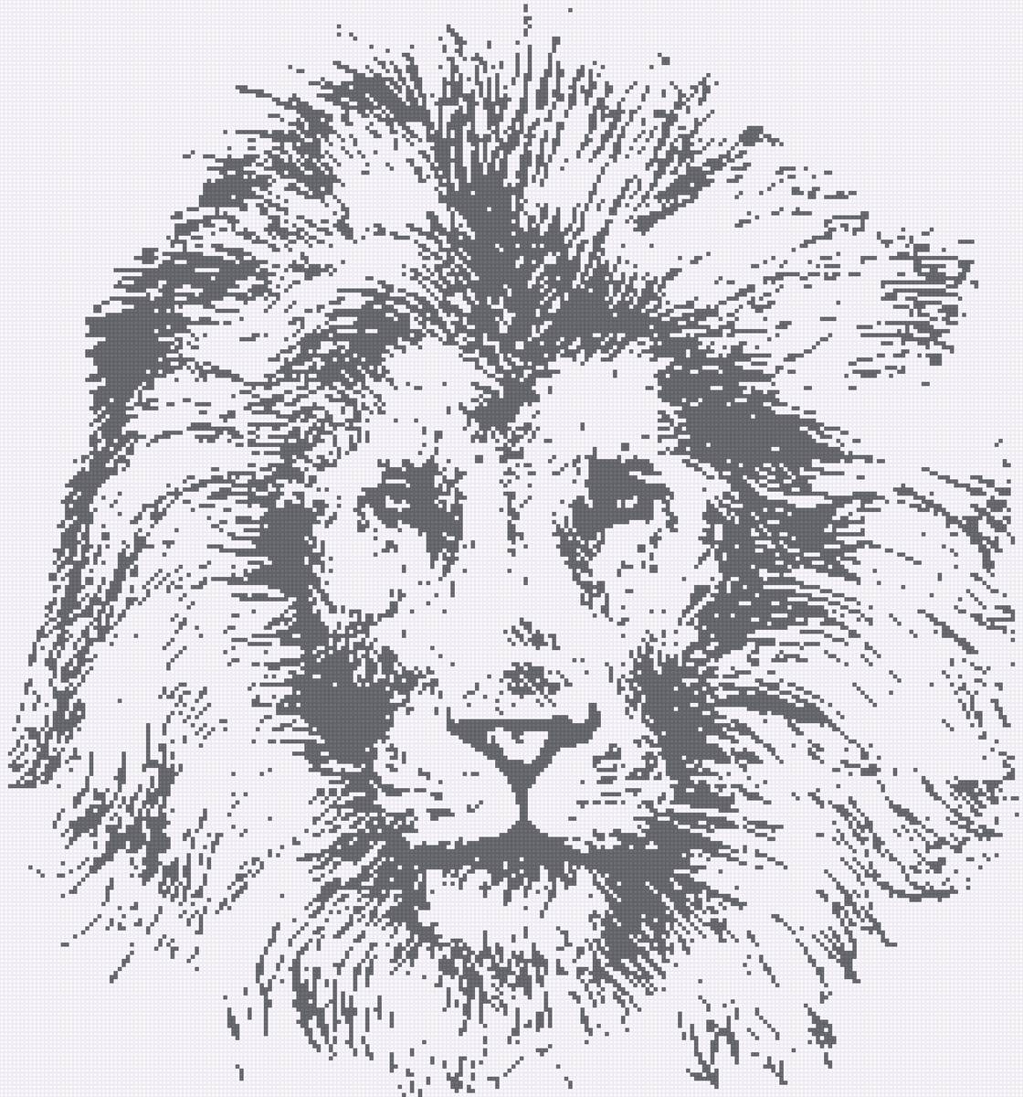 Схема вышивки Лев