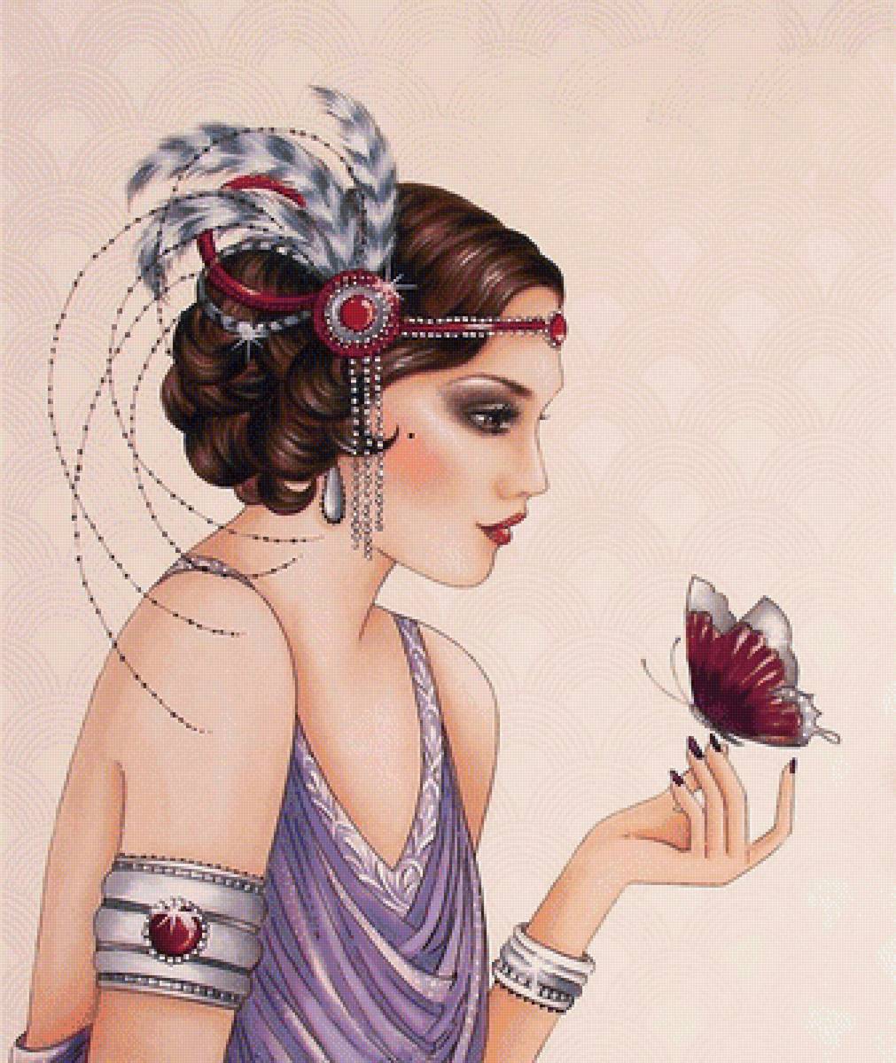 дама ретро - предпросмотр