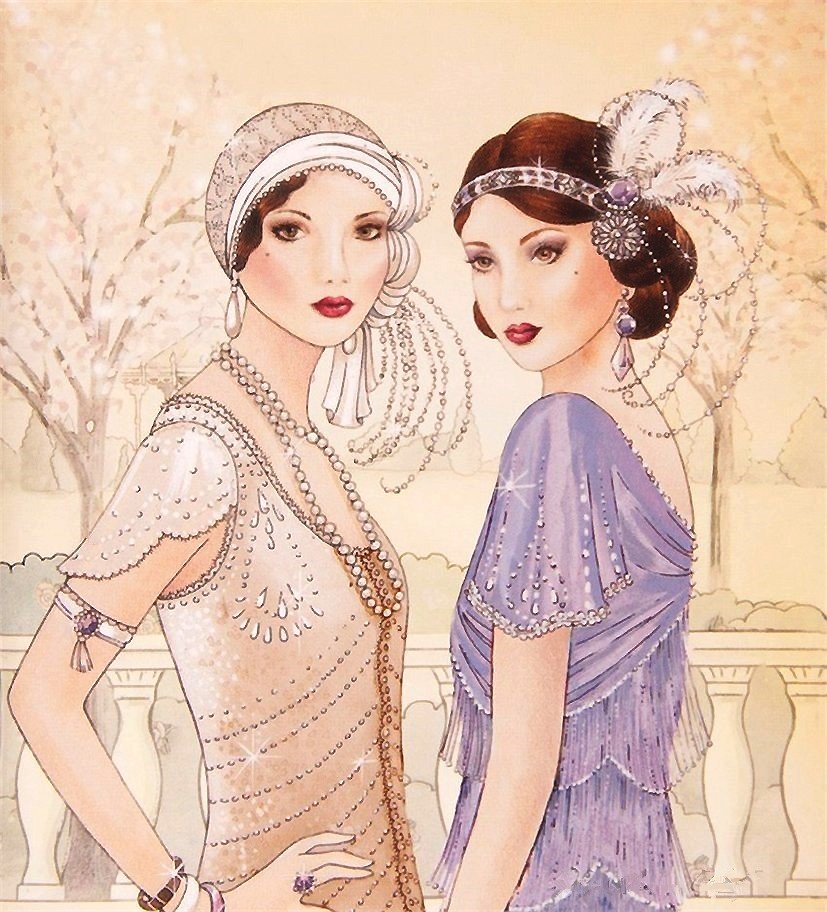 дамы ретро - оригинал