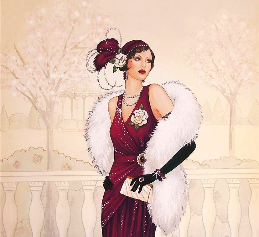 дама ретро - оригинал