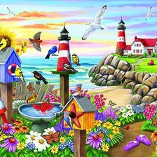 Схема вышивки «У моря»