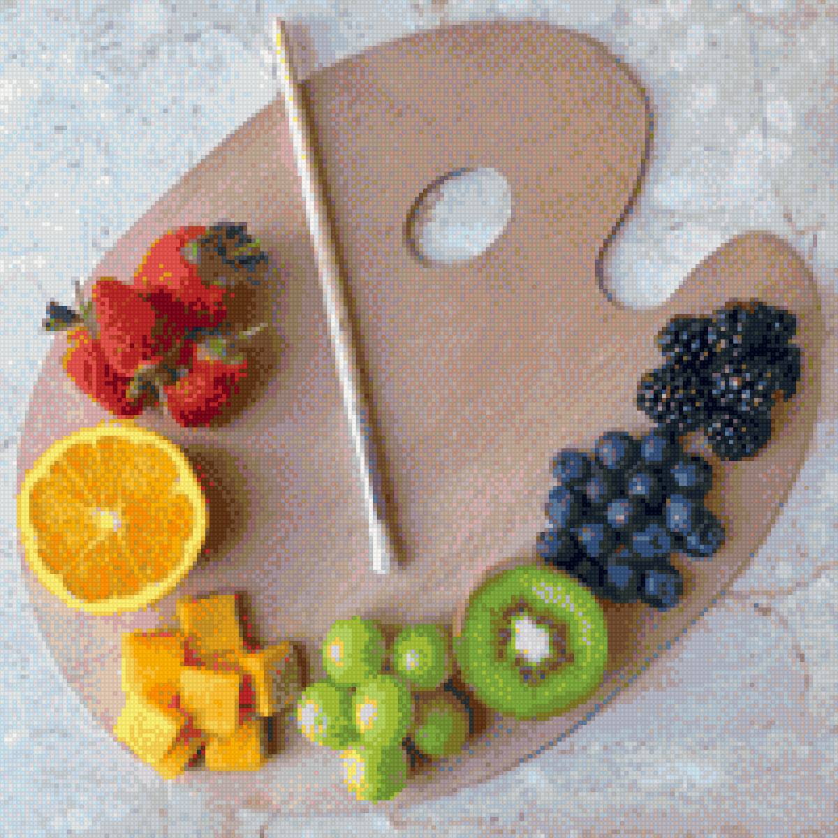 Фруктовые краски - краски, ягоды, фрукты - предпросмотр