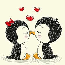 Схема вышивки «пингвинчики»