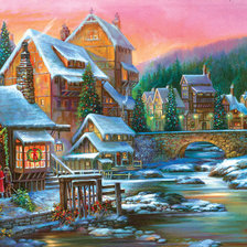 Схема вышивки «Village Visit»