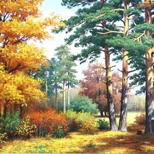 Схема вышивки «Autumn Trees.»