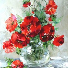 Схема вышивки «маки»