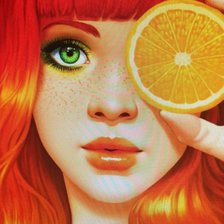 Схема вышивки «Girl Orange»