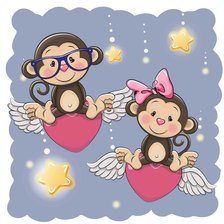 Схема вышивки «мартышки»