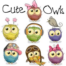 Схема вышивки «милые совята»