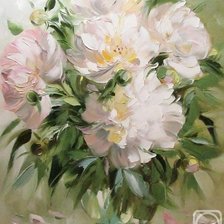 Схема вышивки «białe piwonie»