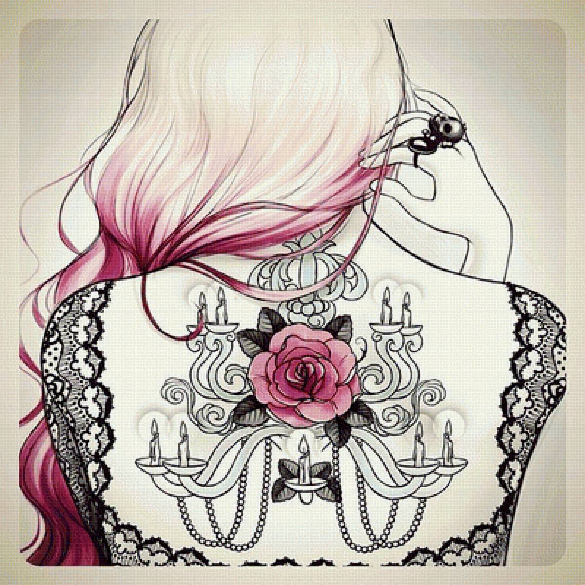 рисунок - девушка - предпросмотр