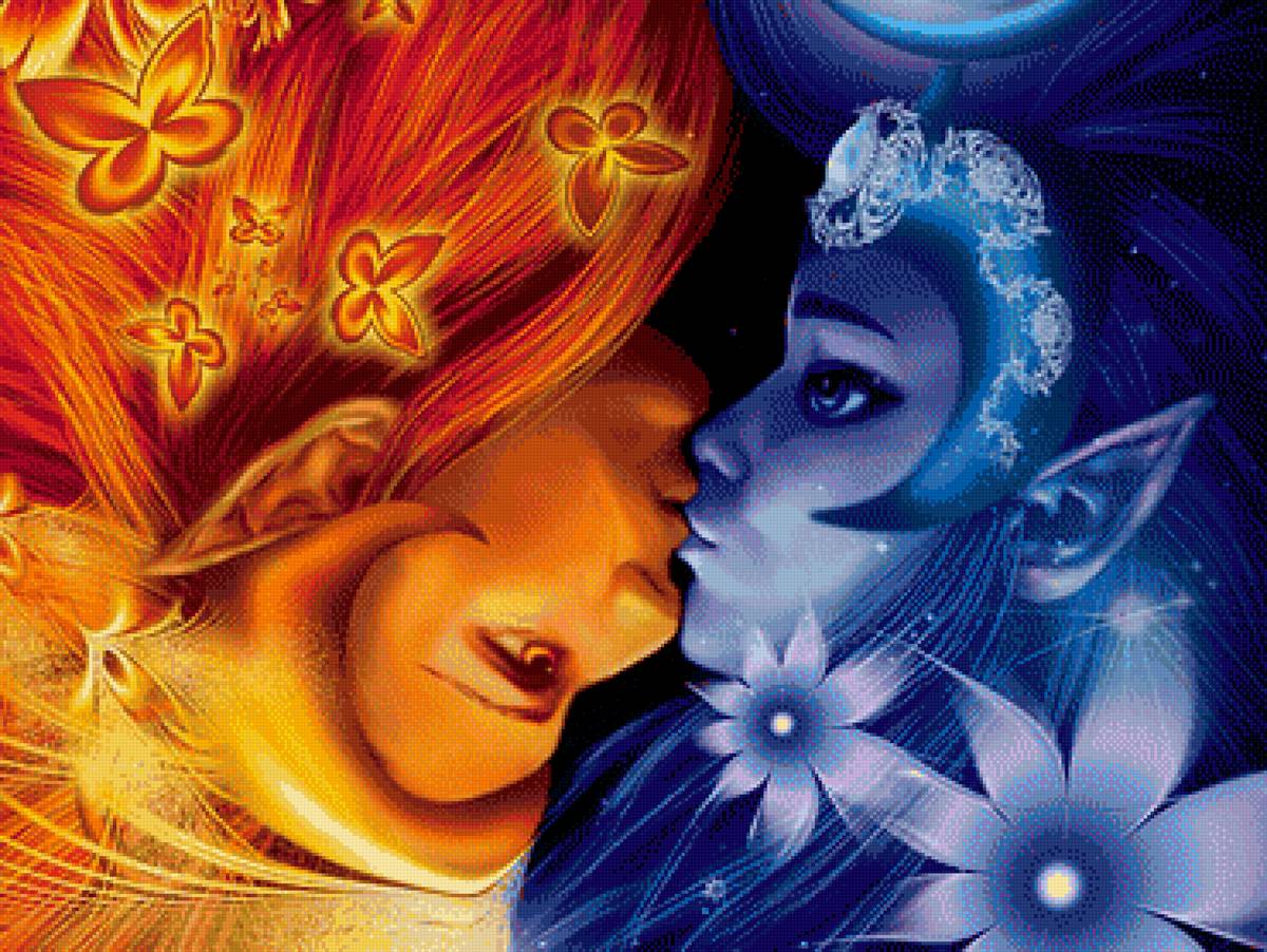 Лед и пламя - поцелуй - предпросмотр