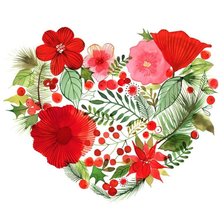 Схема вышивки «цветочное сердце»