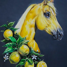 Оригинал схемы вышивки «Лимонный конь» (№1919351)