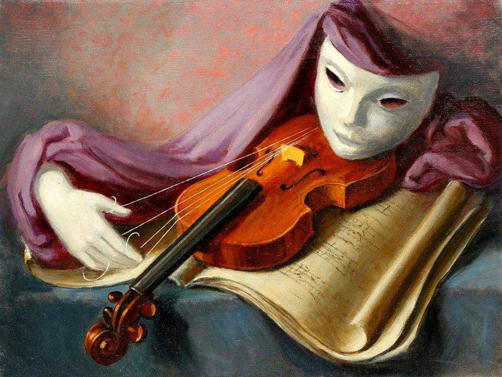 Арлекин - скрипка, музыка, живопись - оригинал