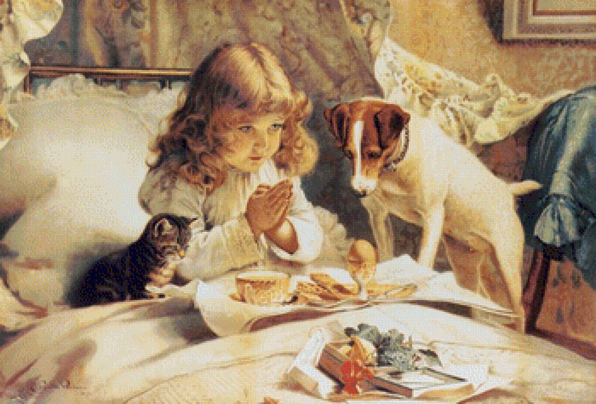 МОЛИТВА - by charles burton barber (1845-1894) - предпросмотр