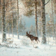 Схема вышивки «В ЗИМНЕМ ЛЕСУ»