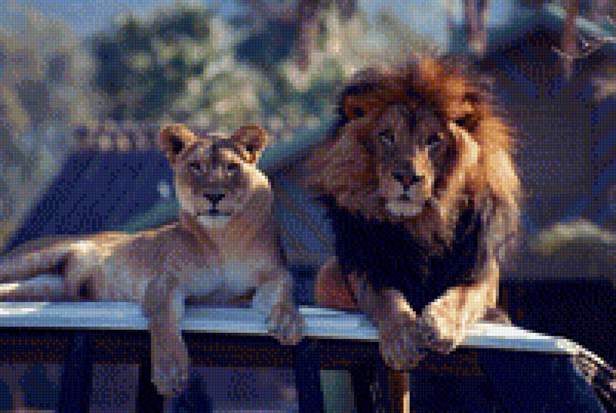 пара львов - предпросмотр